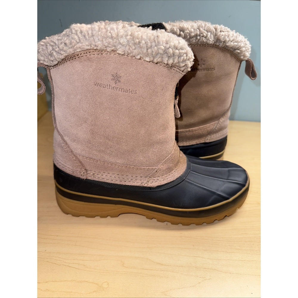 Khombu Snow Boots Womens Size 9 Winter Pull On Casual Faux Fur Zip Up